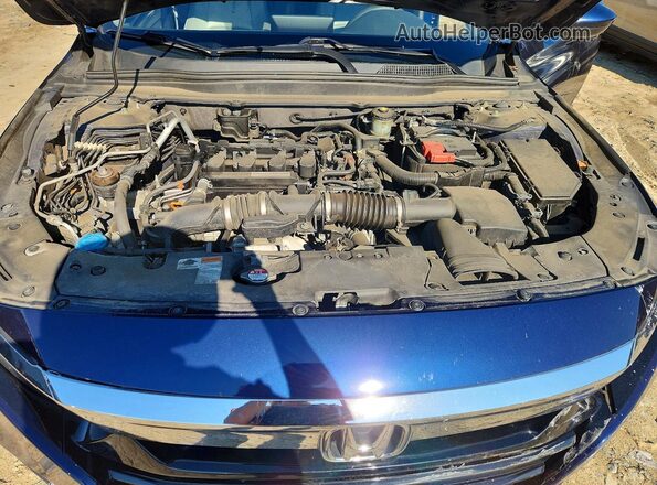 1HGCV1F40KA019032 2019 HONDA ACCORD Blue Вид задньої частини салону