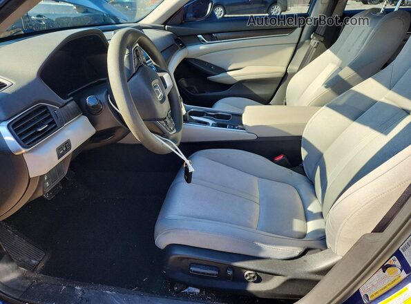 1HGCV1F40KA019032 2019 HONDA ACCORD Blue Вид салону спереду