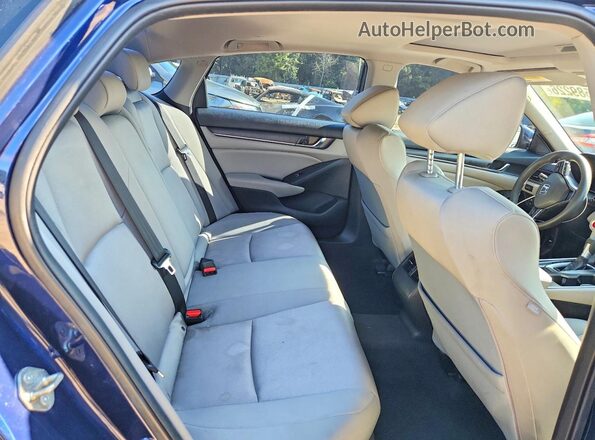 1HGCV1F40KA019032 2019 HONDA ACCORD Blue Вид задніх сидінь