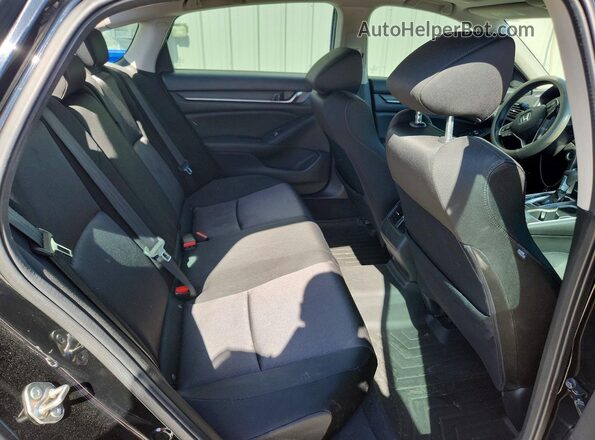 1HGCV1F40KA057120 2019 HONDA ACCORD Black Widok tylnych siedzeń