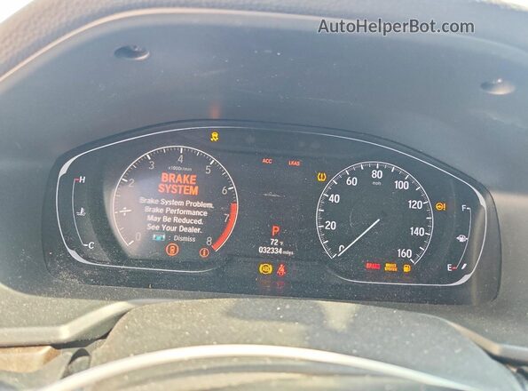 1HGCV1F40KA057120 2019 HONDA ACCORD Black Widok zestawu wskaźników