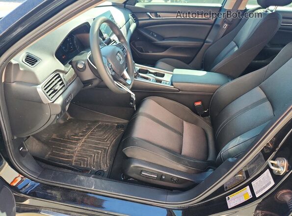 1HGCV1F40KA057120 2019 HONDA ACCORD Black Widok wnętrza z przodu