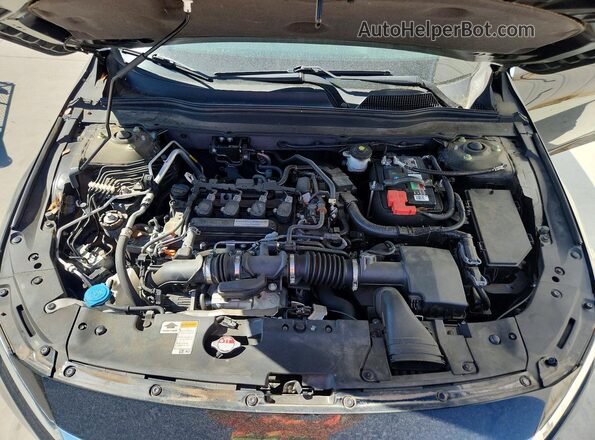 1HGCV1F40KA057120 2019 HONDA ACCORD Black Widok wnętrza z tyłu