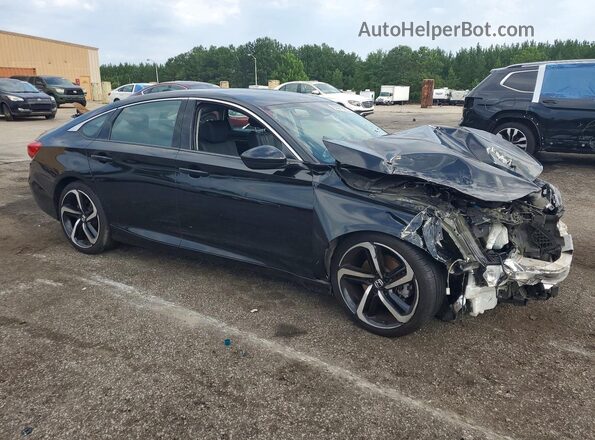 1HGCV1F40MA002055 2021 HONDA ACCORD Black Передня права чверть