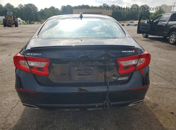 1HGCV1F40MA002055 2021 HONDA ACCORD Black Вид ззаду