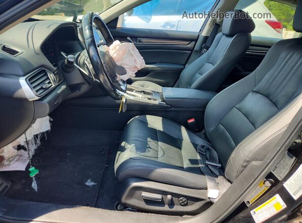 1HGCV1F40MA002055 2021 HONDA ACCORD Black Вид салону спереду