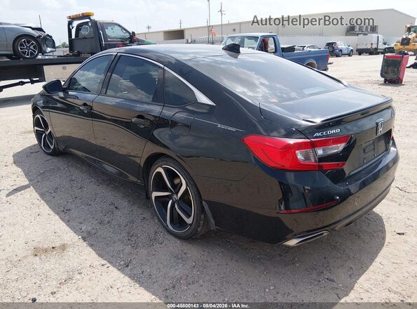1HGCV1F40MA080299 2021 HONDA ACCORD Black Задня ліва чверть