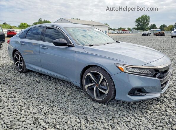 1HGCV1F40MA094512 2021 HONDA ACCORD Blue წინა მარჯვენა