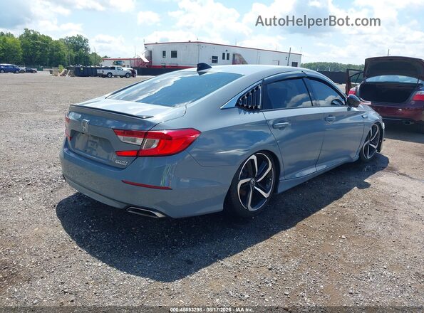 1HGCV1F40MA114810 2021 HONDA ACCORD Light Blue Հետևի աջ