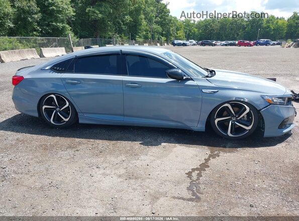 1HGCV1F40MA114810 2021 HONDA ACCORD Light Blue Սալոնի հետևի տեսք