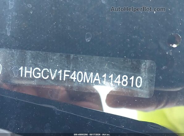 1HGCV1F40MA114810 2021 HONDA ACCORD Light Blue Շարժիչի բաժամունքի տեսք