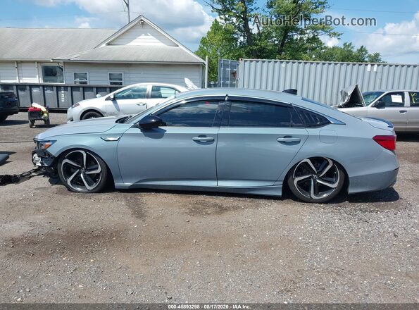 1HGCV1F40MA114810 2021 HONDA ACCORD Light Blue Սալոնի 360 աստիճան տեսք