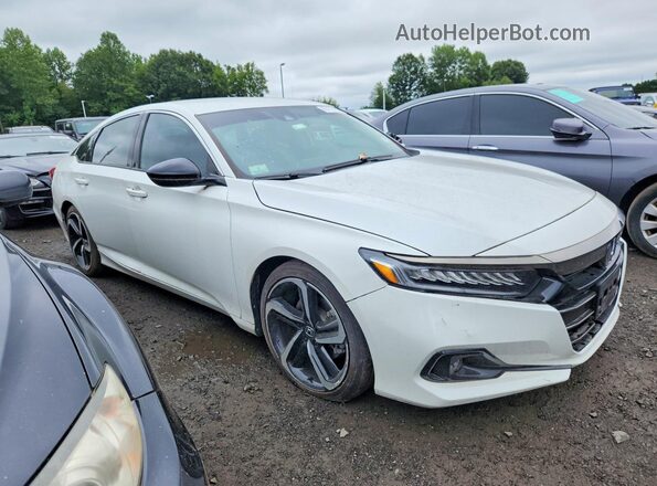 1HGCV1F40NA060667 2022 HONDA ACCORD Белый Передняя правая четверть