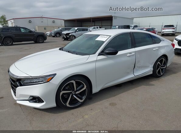 1HGCV1F40NA062869 2022 HONDA ACCORD White Передня ліва чверть