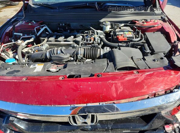 1HGCV1F41JA104783 2018 HONDA ACCORD Red Widok wnętrza z tyłu