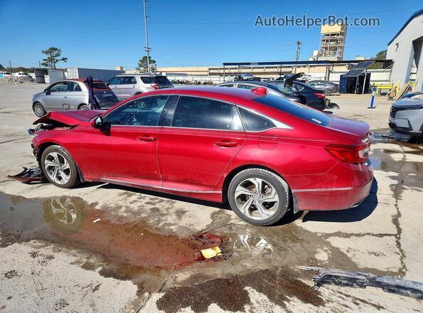1HGCV1F41JA104783 2018 HONDA ACCORD Red Tył lewy