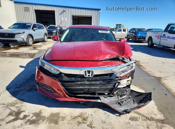 1HGCV1F41JA104783 2018 HONDA ACCORD Red Widok z przodu