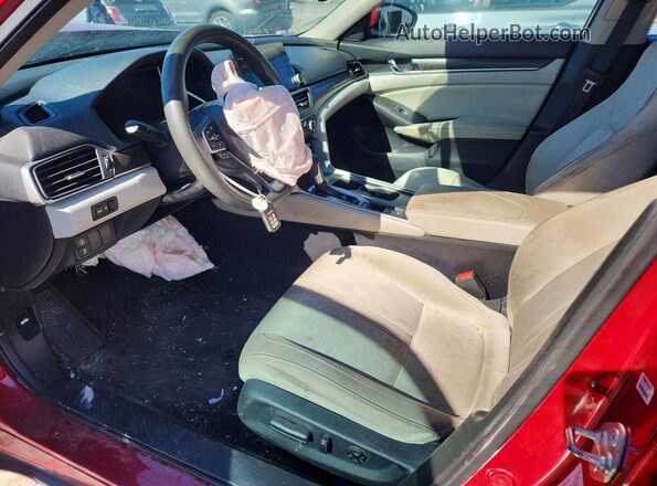 1HGCV1F41JA104783 2018 HONDA ACCORD Red Widok wnętrza z przodu