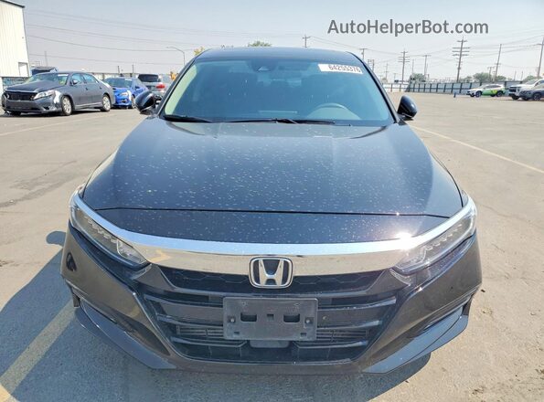 1HGCV1F41JA185414 2018 HONDA ACCORD Black Вид спереду