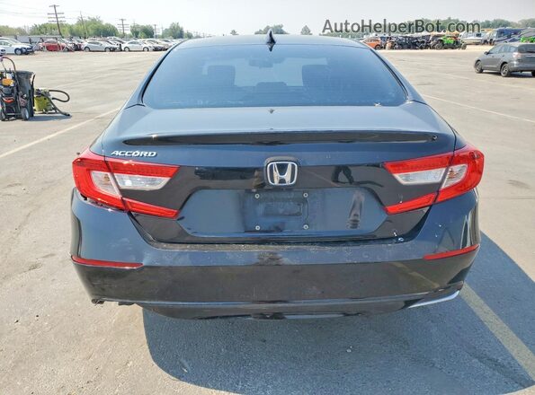 1HGCV1F41JA185414 2018 HONDA ACCORD Black Вид ззаду