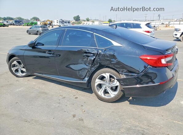1HGCV1F41JA185414 2018 HONDA ACCORD Black Задня ліва чверть