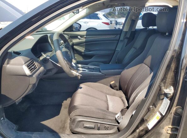 1HGCV1F41JA185414 2018 HONDA ACCORD Black Вид салону спереду