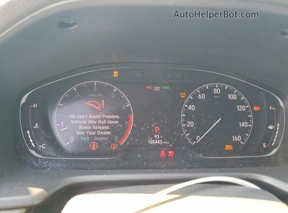 1HGCV1F41JA185414 2018 HONDA ACCORD Black Вид щитка приладів