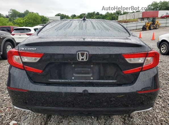 1HGCV1F41JA250374 2018 HONDA ACCORD Black Rear view