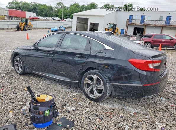 1HGCV1F41JA250374 2018 HONDA ACCORD Black Rear left