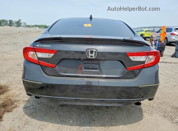 1HGCV1F41KA136263 2019 HONDA ACCORD Black უკანა ხედი