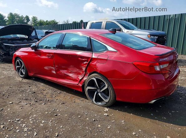 1HGCV1F41MA027501 2021 HONDA ACCORD Красный Задняя левая четверть