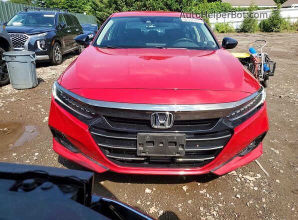 1HGCV1F41MA027501 2021 HONDA ACCORD Красный Вид спереди