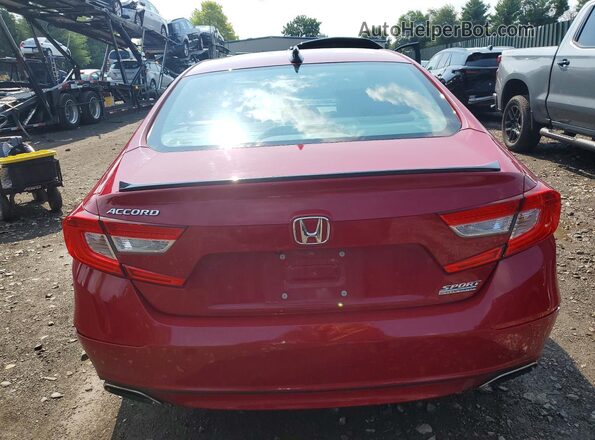 1HGCV1F41MA027501 2021 HONDA ACCORD Красный Вид сзади