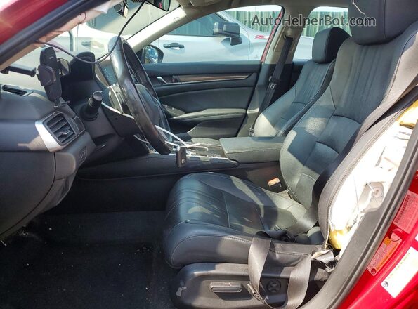 1HGCV1F41MA027501 2021 HONDA ACCORD Красный Вид салона спереди