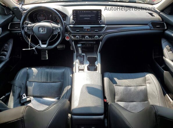 1HGCV1F41MA027501 2021 HONDA ACCORD Красный Вид панели приборов