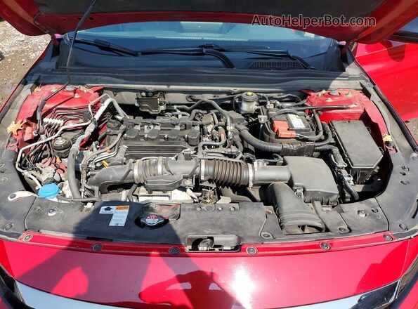 1HGCV1F41MA027501 2021 HONDA ACCORD Красный Вид задней части салона
