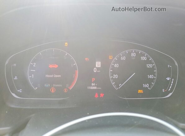 1HGCV1F41MA027501 2021 HONDA ACCORD Красный Вид щитка приборов