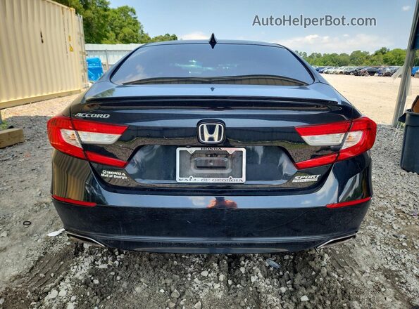 1HGCV1F41MA080196 2021 HONDA ACCORD Black Rear view