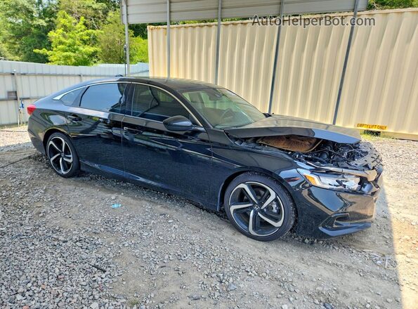 1HGCV1F41MA080196 2021 HONDA ACCORD Black Front right