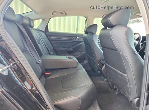 1HGCV1F41MA080196 2021 HONDA ACCORD Black Rear seats view