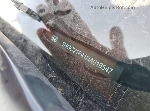 1HGCV1F41NA016547 2022 HONDA ACCORD Серый Вид подкапотного пространства