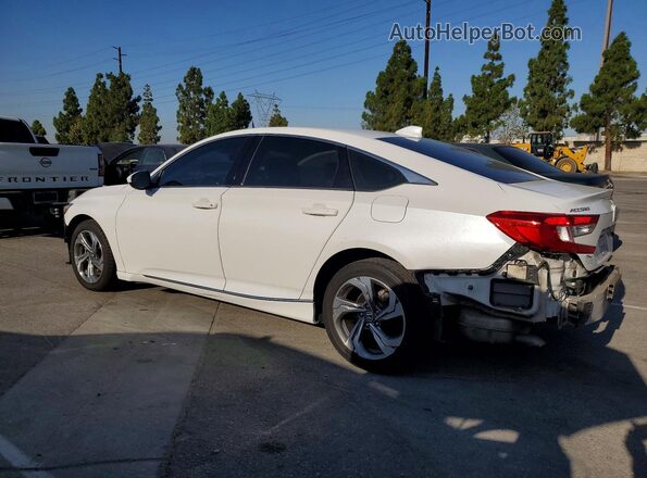 1HGCV1F42JA055321 2018 HONDA ACCORD White Задня ліва чверть