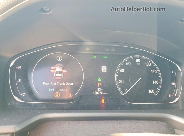 1HGCV1F42JA055321 2018 HONDA ACCORD White Вид щитка приладів