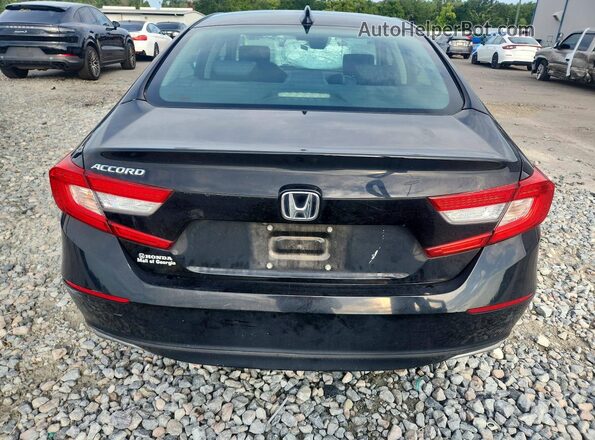 1HGCV1F42JA143785 2018 HONDA ACCORD Black Вид ззаду