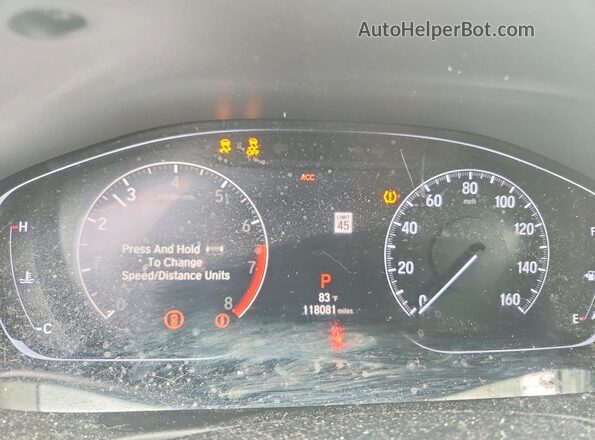 1HGCV1F42JA143785 2018 HONDA ACCORD Black Вид щитка приладів