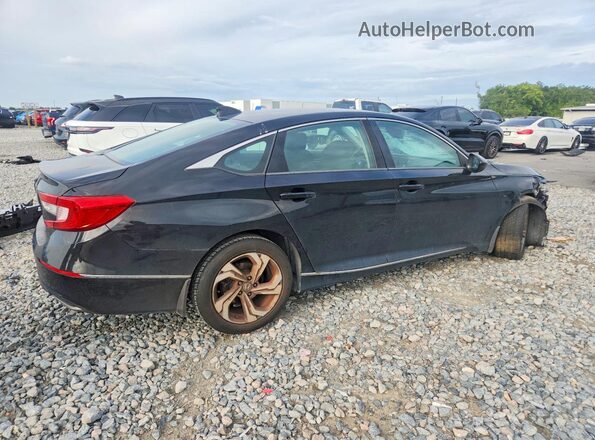 1HGCV1F42JA143785 2018 HONDA ACCORD Black Задня права чверть