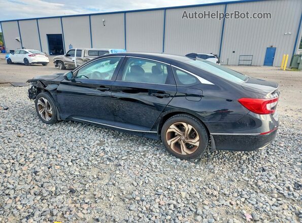 1HGCV1F42JA143785 2018 HONDA ACCORD Black Задня ліва чверть