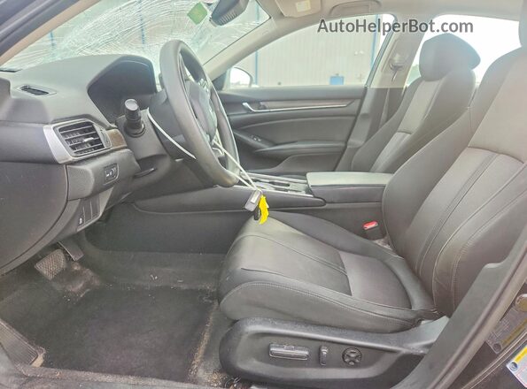1HGCV1F42JA143785 2018 HONDA ACCORD Black Вид салону спереду