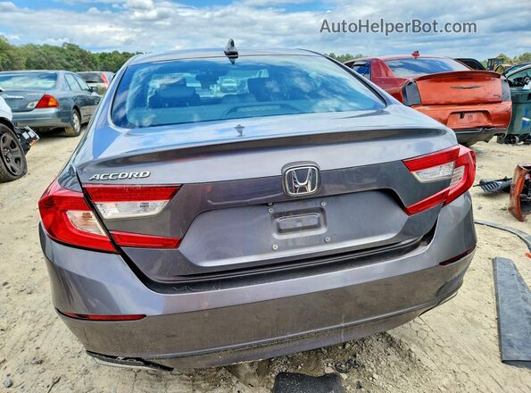 1HGCV1F42KA081841 2019 HONDA ACCORD Серый Вид сзади