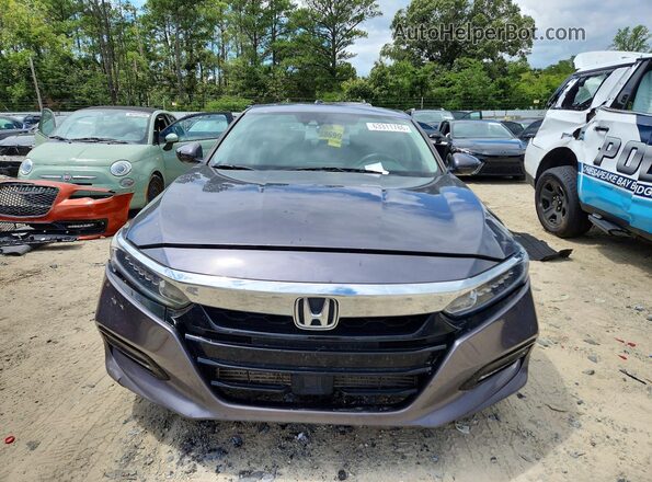 1HGCV1F42KA081841 2019 HONDA ACCORD Серый Вид спереди